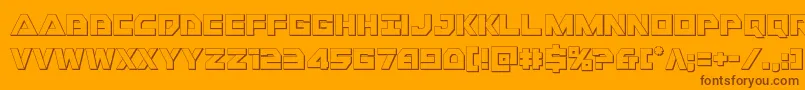 Шрифт Libertyisland3D – коричневые шрифты на оранжевом фоне