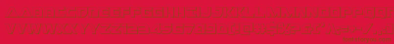 Libertyisland3D Font – Brown Fonts on Red Background