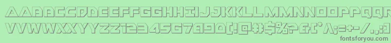 Libertyisland3D Font – Gray Fonts on Green Background
