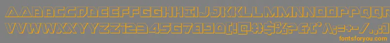 Libertyisland3D Font – Orange Fonts on Gray Background
