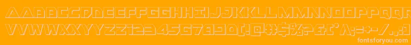 Libertyisland3D-fontti – vaaleanpunaiset fontit oranssilla taustalla