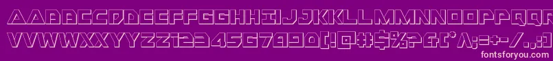 Libertyisland3D Font – Pink Fonts on Purple Background