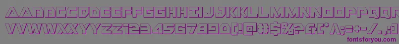Libertyisland3D Font – Purple Fonts on Gray Background