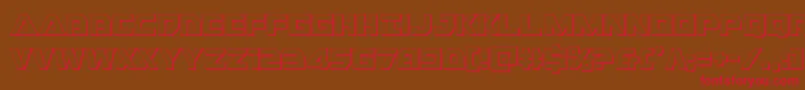 Libertyisland3D Font – Red Fonts on Brown Background
