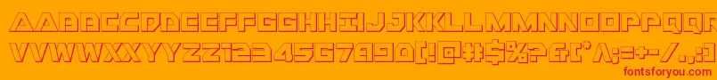 Libertyisland3D Font – Red Fonts on Orange Background