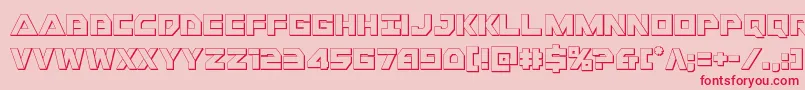 Libertyisland3D Font – Red Fonts on Pink Background