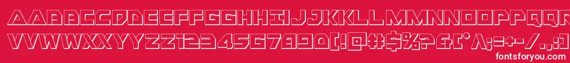 Libertyisland3D Font – White Fonts on Red Background