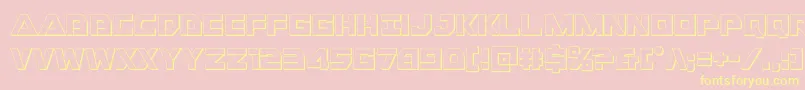 Libertyisland3D Font – Yellow Fonts on Pink Background