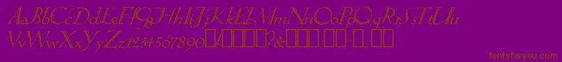 Springtime Font – Brown Fonts on Purple Background