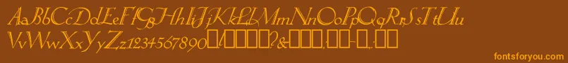 Springtime Font – Orange Fonts on Brown Background