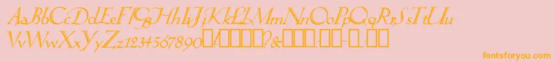 Springtime Font – Orange Fonts on Pink Background