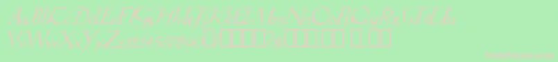 Springtime Font – Pink Fonts on Green Background