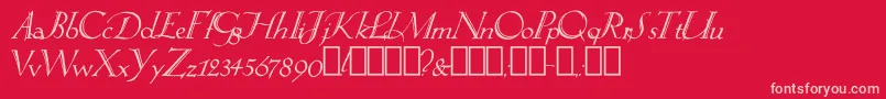 Springtime Font – Pink Fonts on Red Background