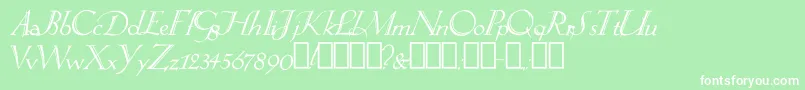 Springtime Font – White Fonts on Green Background