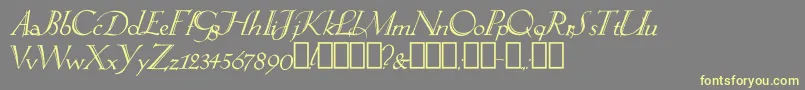 Springtime Font – Yellow Fonts on Gray Background