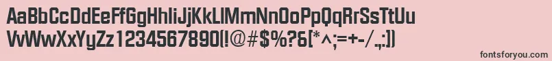 FacetextraboldRegular Font – Black Fonts on Pink Background