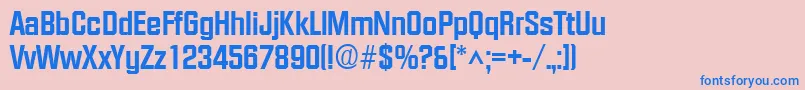 FacetextraboldRegular Font – Blue Fonts on Pink Background