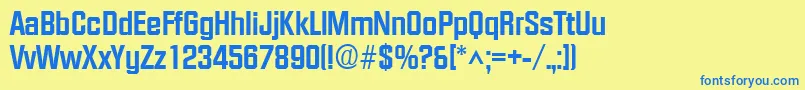 FacetextraboldRegular Font – Blue Fonts on Yellow Background