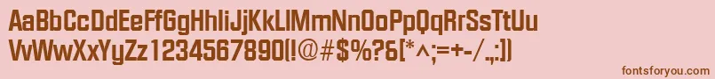 FacetextraboldRegular Font – Brown Fonts on Pink Background