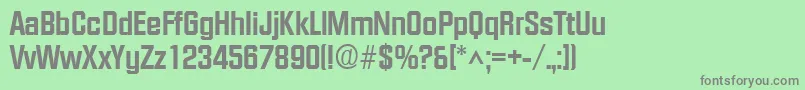 FacetextraboldRegular Font – Gray Fonts on Green Background