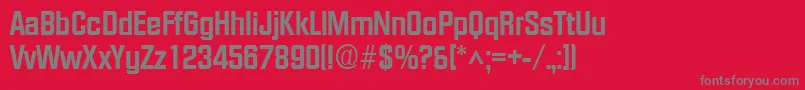 FacetextraboldRegular Font – Gray Fonts on Red Background