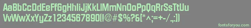 FacetextraboldRegular Font – Green Fonts on Gray Background
