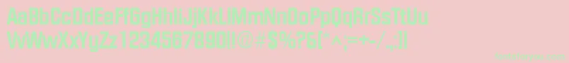 FacetextraboldRegular Font – Green Fonts on Pink Background