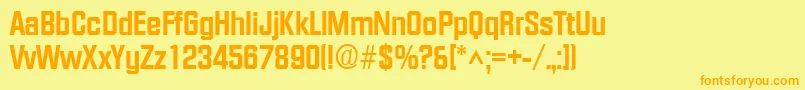 FacetextraboldRegular Font – Orange Fonts on Yellow Background
