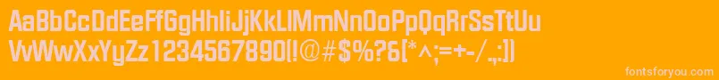 FacetextraboldRegular Font – Pink Fonts on Orange Background