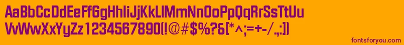 FacetextraboldRegular Font – Purple Fonts on Orange Background