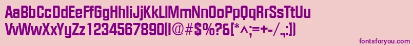 FacetextraboldRegular Font – Purple Fonts on Pink Background