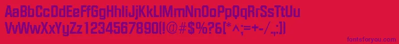 FacetextraboldRegular Font – Purple Fonts on Red Background