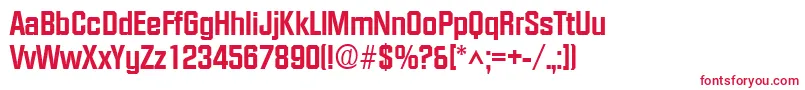 FacetextraboldRegular Font – Red Fonts on White Background