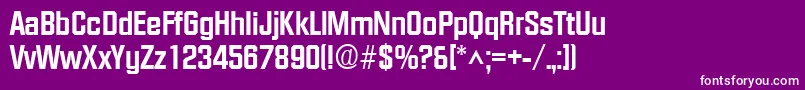FacetextraboldRegular Font – White Fonts on Purple Background