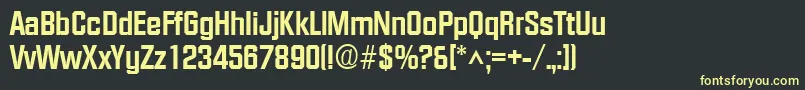 FacetextraboldRegular Font – Yellow Fonts on Black Background