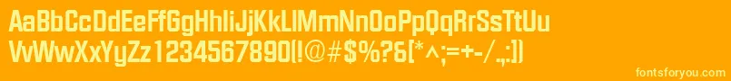 FacetextraboldRegular Font – Yellow Fonts on Orange Background