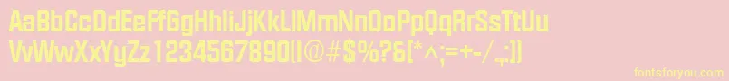 FacetextraboldRegular Font – Yellow Fonts on Pink Background