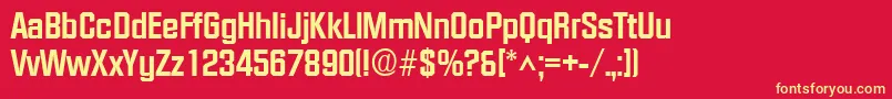 fuente FacetextraboldRegular – Fuentes Amarillas Sobre Fondo Rojo