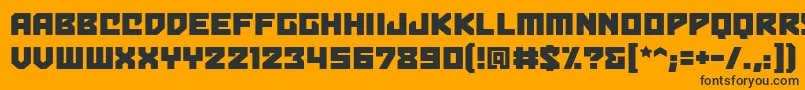 Bulletproofbb Font – Black Fonts on Orange Background