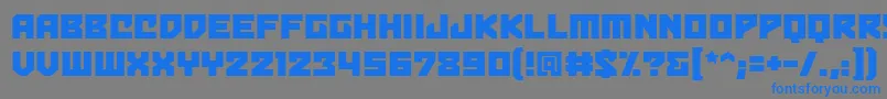 Bulletproofbb Font – Blue Fonts on Gray Background