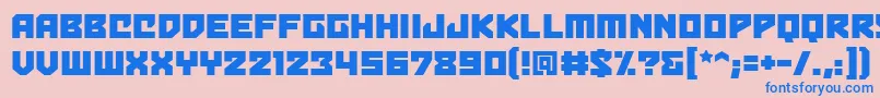 Bulletproofbb Font – Blue Fonts on Pink Background