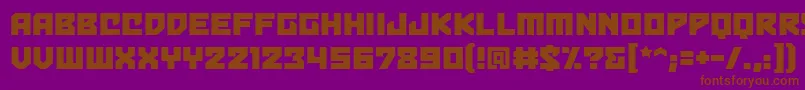 Bulletproofbb Font – Brown Fonts on Purple Background