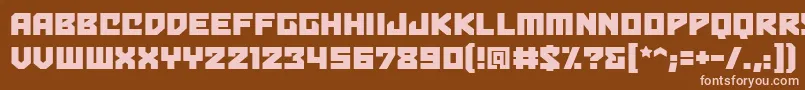 Bulletproofbb Font – Pink Fonts on Brown Background