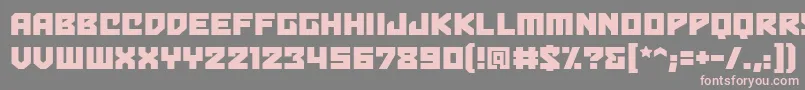 フォントBulletproofbb – 灰色の背景にピンクのフォント