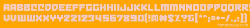 Bulletproofbb Font – Pink Fonts on Orange Background