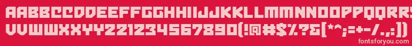 Bulletproofbb Font – Pink Fonts on Red Background