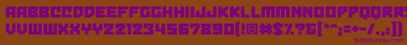 Bulletproofbb Font – Purple Fonts on Brown Background