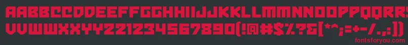 Bulletproofbb Font – Red Fonts on Black Background