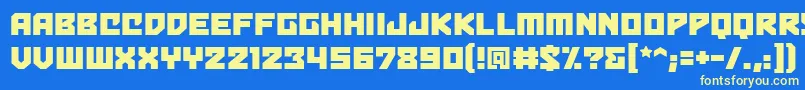 Bulletproofbb Font – Yellow Fonts on Blue Background