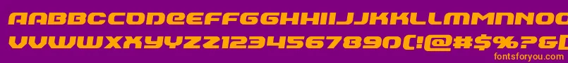 Annapolisemiital Font – Orange Fonts on Purple Background